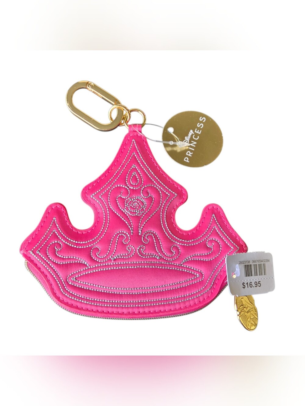 Bath & Body Works Disney Princess AURORA Coin Purse Pink Crown Sleeping Beauty